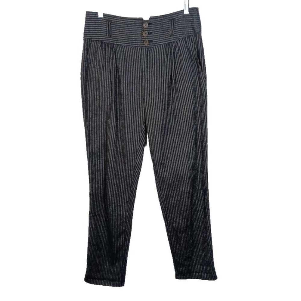 Sundance Women's Striped Ankle Pants Size 6 (Aprox) Black & White Stretchy‎